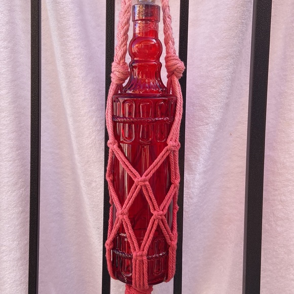 Macrame Plant Hanger Pink Ombre 29” - Picture 5 of 9